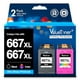 thumbnail image 1 of Cartucho de Tinta Valuetoner Negro y Color Mayor Capacidad Compatible para HP 667 para DeskJet Ink A, 1 of 7