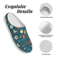 thumbnail image 5 of Fotbe Sports Ball Pattern Women's Fuzzy Curly Fur Memory Foam Loafer Slippers Indoor Outdoor Slippers Winter Home Shoes-40/41, 5 of 7