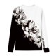 thumbnail image 5 of ICHUANYI Clearance Women Fashion Summer Sexy Fold Printed Regular Women Long Sleeves Round Neck Button Top(White, XL) ICHUANYI WER2023081116345, 5 of 5