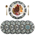 thumbnail image 5 of Ryvnso Mandala Eyes in Hands Round Plate Mats Dining Table Placemat Set of 4 for Holiday Decoration, 5 of 7