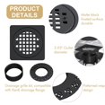 thumbnail image 4 of Yaseingoo Kit de 4 rejillas de drenaje de repuesto compatible con Schluter Kerdi-Drain Flange Kit de drenaje de piso de ducha extraíble con rejilla de acero inoxidable Sus 304 y certificación Cupc neg, 4 of 6