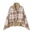 thumbnail image 2 of Vacemry Under $5 Flannel Blanket with Button Closure, Soft Throw Blanket for Couch Bed, Lightweight Shawl Wrap for Travel, Cozy Lap Blanket for Office Chair, Reversible Decorative Throws, 2 of 9