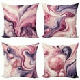 thumbnail image 5 of Ambesonne Pink Marble Print Throw Pillow Cover 4 Pack, Dreamy Waves Art, 16", Purple Dark Magenta Rose, 5 of 5