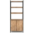 thumbnail image 5 of Simpli Home Kelsey SOLID MANGO WOOD 74 inch x 30 inch Modern Industrial Large Bookshelf with Cabinet in Natural, 5 of 8