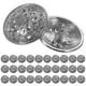 thumbnail image 1 of EeaseMX 30 botones huecos con hebilla de metal elegante de 18 mm para manualidades, botones de costura DIY para decoración (plateados), 1 of 8