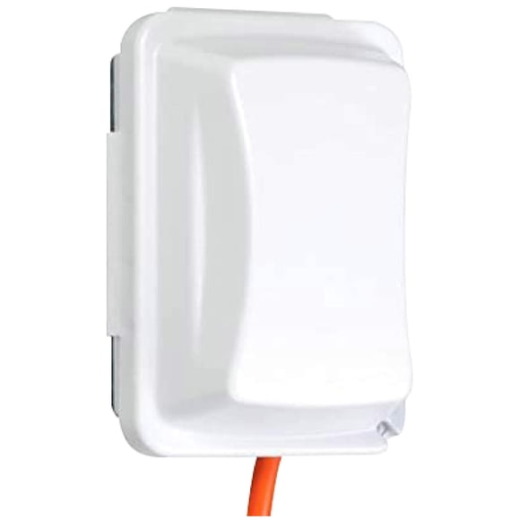 Cubierta impermeable para tomacorriente TayMac MM410W, 7 cm, blanca