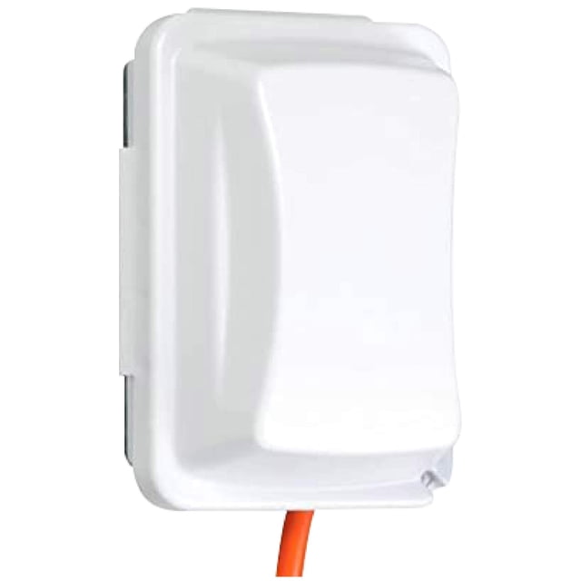 Cubierta impermeable para tomacorriente TayMac MM410W, 7 cm, blanca