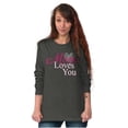 thumbnail image 3 of Mom Loves You Mothers Day Heart Women's Long Sleeve T Shirt Brisco Brands 2X, 3 of 6