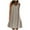Beige, variant on AOOCHASLIY Ladies Dresses Women's Summer Boho Floral Print Dress Short Sleeve Crew-Neck Loose Dress Beach Dress Sun Dress Ruffled Flowy Midi Dress