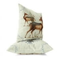 thumbnail image 2 of Deer Love Delights Indoor/Outdoor Pillow in Beige 18 x 18, 2 of 6