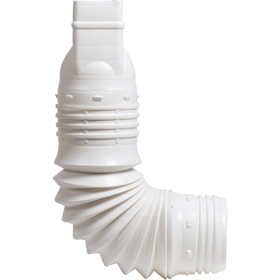 Flex-Drain 53127 Flexible Downspout Extension Adapter, 3 by 4 by 4-Inch, White