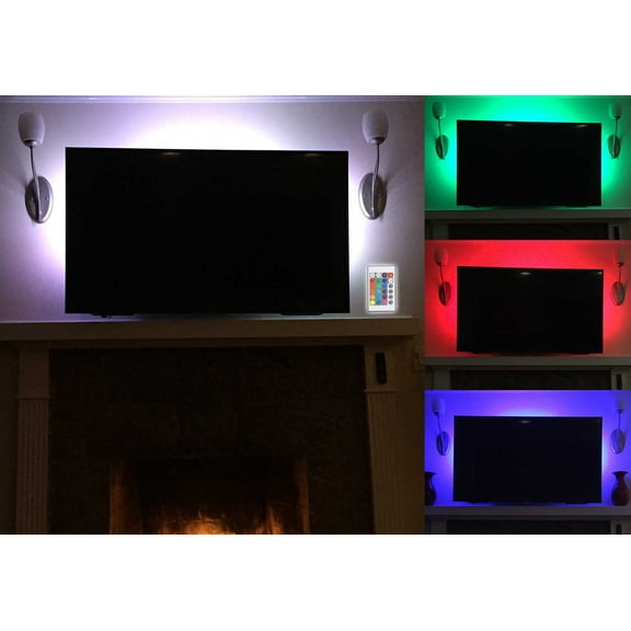 NYC Acoustics USB RGB LED Light Strip to Backlight Your TV / Monitor   Remote
