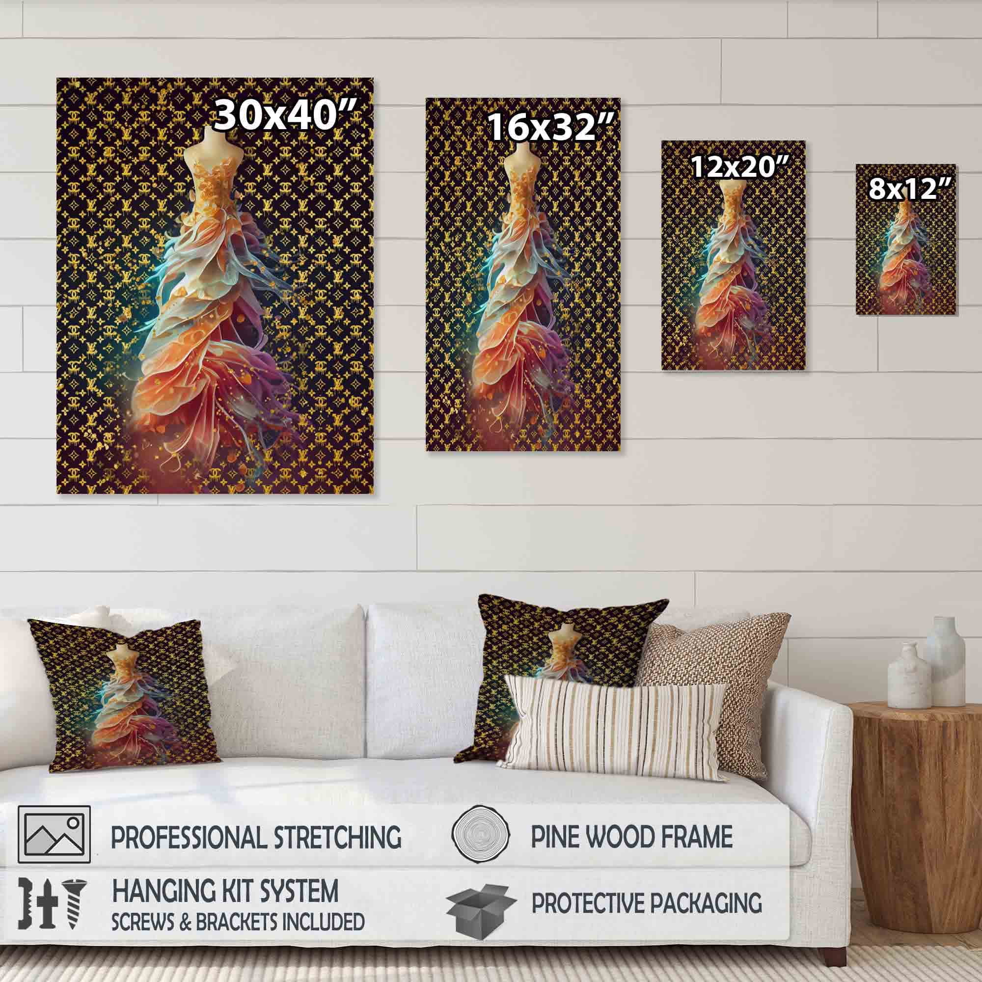 Designart Fashionable Vibrant Dress Design I Canvas Wall Art