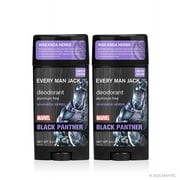 Every Man Jack Deodorant - Marvel Black Panther | 3-Ounce Twin Pack - 2 Sticks Included| Naturally Derived, Aluminum Free, Parabens-Free, Pthalate-Free, Dye-Free, And Certified Cruelty Free.