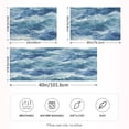 thumbnail image 2 of Yayeee Pillowcase King Size Set of 2 Satin Wrinkle Resistant Envelope Pillow Case, Blue Watercolor Ocean Waves, 2 of 8