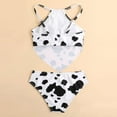 thumbnail image 3 of Xmyrz Toddler Girl Swimsuit Two Piece Crisscross Back Cow Print Bikini With Shorts Summer Bathing Suit Swimsuits Beachwear, 3 of 3