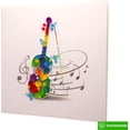thumbnail image 3 of Artistic Violin, quilling art greeting card for birthday, valentine's day, mother's day, anniversary, thank you, get well, 6" x 6", 3 of 9
