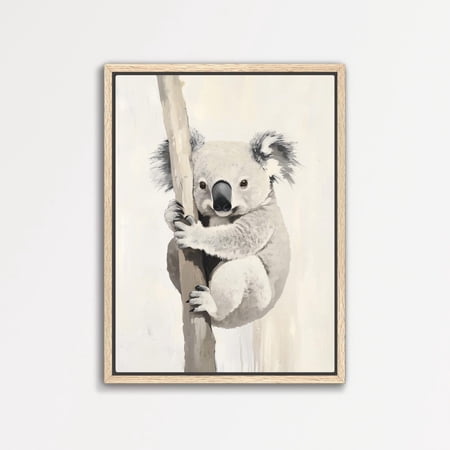 Koala Wall Art Neutral Nursery Minimalist Poster