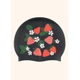 thumbnail image 2 of Sporti Strawberry Fields Silicone Swim Cap - Strawberry Fields, 2 of 4