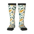 thumbnail image 2 of Lsque Dinosaurs and Tropical Leaves Printed Crew Socks Men's Women's LightWeight Thin Casual Calf Socks ,Knee High Socks,Cotton Socks, 2 of 9