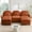 Orange, variant on 129.1" Oversized Modular Sectional Sofa with 2 Ottomans Sherpa Fleece, Soft Deep Seat Couch Perfect for Generous Living Room Furniture with Convertible Layout and Modern Apartment Living, Orange