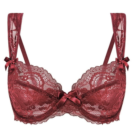 

Women s Demi Lace Bra Unpadded Underwire Bra Sheer Sexy Bras