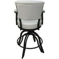 thumbnail image 2 of Miami Bar Height 30" Swivel Tilt Metal Bar Stool - White Vinyl - Gray Frame, 2 of 3