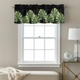 thumbnail image 3 of Monstera Valance Curtain Green Tropical Leaf Window Valances Rod Pocket Short Curtains Window Treatments for Kitchen Bedroom Bathroom Laundry 60" x 18", 3 of 9