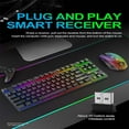 GJX Ergonomic Keyboard and Mouse Wireless Combo,Rechargeable Backlit 2