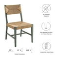 thumbnail image 6 of Modway Bodie 21" Modern Elm Wood/Paper Rope Dining Chair in Light Gray/Natural, 6 of 7