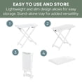 thumbnail image 4 of Convenience Concepts Designs2Go Folding Tray Table, White, 4 of 5