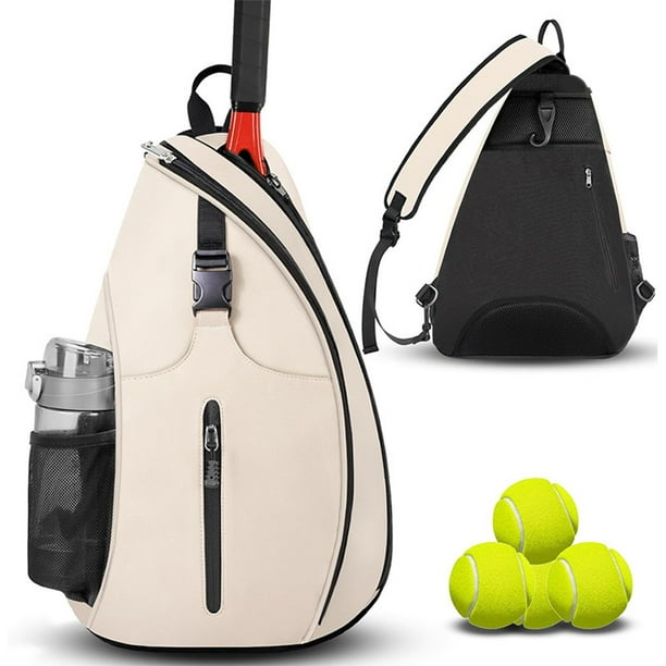 Bolsa para Raqueta de Bádminton | Mochila para Raqueta de Tenis con Correa Cruzada | Correa de Hombro Ajustable | Gran Capacidad | Bolsillos Antirrobo | Multi-Deporte para Mujeres Adultas
