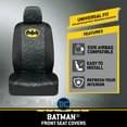 thumbnail image 2 of Batman Car Seat Covers Holiday Gift Bundle Set – Officially Licensed Front Seat Covers with Matching Belt Pads, Steering Wheel Cover, Car Floor Mats and Windshield Sunshade for Auto Truck Van and SUV, 2 of 6