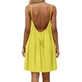 thumbnail image 5 of Hduncf Backless Cami Dress for Women Fashion Open Back House Lounge Loose Dresses Spaghetti Strap Summer Beach Flowy Sundress Yellow XXXL, 5 of 7