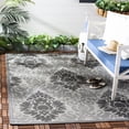 thumbnail image 2 of Safavieh Courtyard Jennifer Damask Indoor/Outdoor Area Rug, Light Gray/Anthracite, 5'3" x 7'7", 2 of 9
