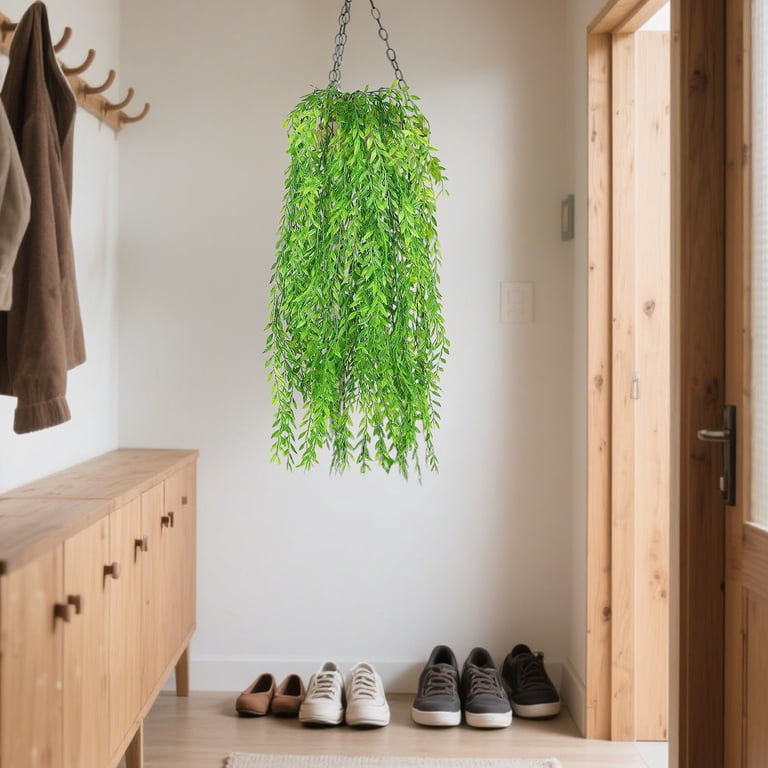 Jpxdew Simulation Rattan Plants,Wall Hanging Ceiling Decor,25.6in Flexible  Realistic Leaf - Walmart.com