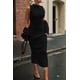 thumbnail image 3 of Vestido Maxi de Punto Negro y Cárdigan PRETTYGARDEN para Mujer XL, 3 of 7