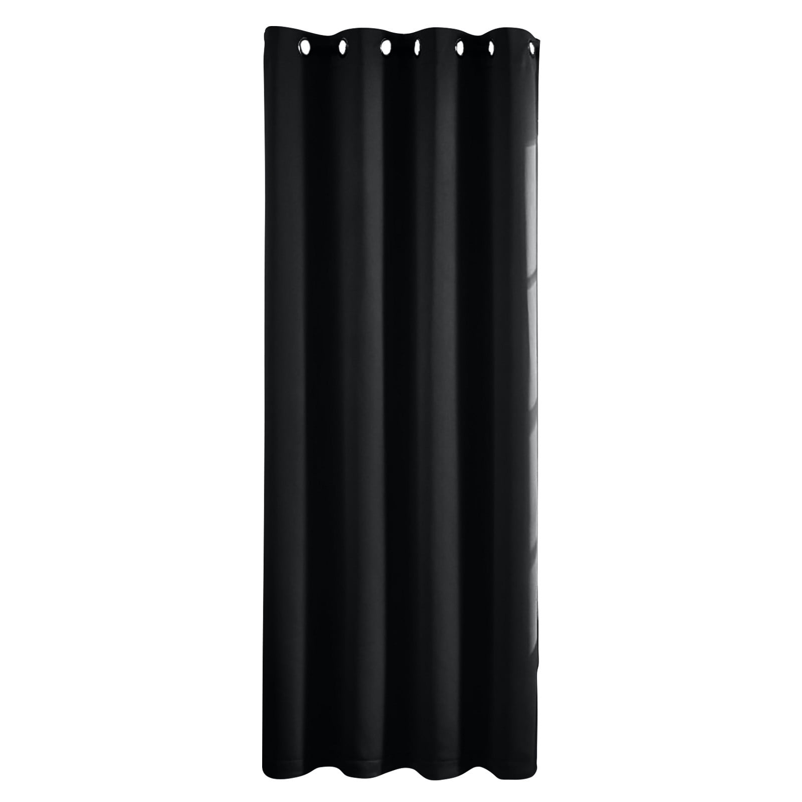 Blackout Curtains 84 Inch Length 2 Panels Set, Thermal Insulated Long Curtains& Drapes 2 Burg, Room Darkening Grommet Drapes for Living Room Bedroom Window (W52 x L84 Inch, Black) Spring Sale 2025