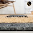 thumbnail image 3 of Jaipur Art And Craft Handmade Oval Shape Jute Area Rug with Black Border Design for Bedroom Rug Size - (7x9 Sq Feet), (84x108 Inches), (210x270 CM), 3 of 6