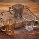 thumbnail image 5 of Juego de 6 vasos de agua de vidrio con asas y soportes, juego de tazas de vidrio con forma de flor de 7 oz., 5 of 7