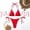 Red, variant on Sevevn Women's Triangle Bikini Set Halter Star Decor Side Tie Thong Two Piece Swimsuit Black S