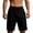 Black, variant on Mens Pull-On Daily Shorts Quickly Dry Pleated Elastic Waist Straight Solid Lightweight Thin Breathable Trendy Versatile Surfing Walking Bermuda Shorts for Men