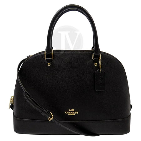 NEW COACH (F57524) SIERRA BLACK CROSSGRAIN LEATHER SATCHEL DOME BAG (Best Coach Bag For Everyday Use)