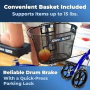 KneeRover Deluxe KneeCycle - Steerable, Foldable Knee Scooter for Surgery Recovery, Blue