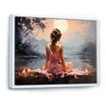 thumbnail image 2 of Designart "Yoga Meditation With A Pink Theme II" Yoga Floater Framed Wall Decor, 2 of 5