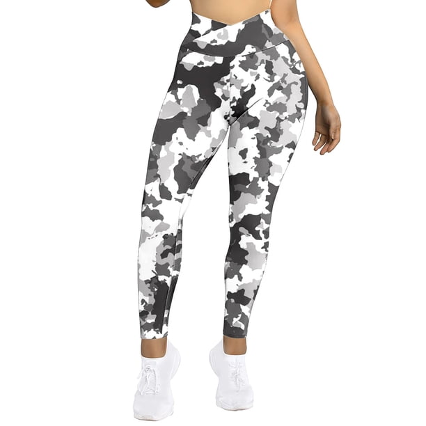 Gibobby Pantalones deportivos Pantalones de cintura alta para mujer, mallas deportivas suaves para yoga, pantalones para correr(Gris, S)