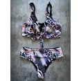 thumbnail image 4 of LIORA Women Two Pieces Bathing Suit Tie Knot Front Tops with High Waisted Bottom Bikini Set Swimsuit, 4 of 6