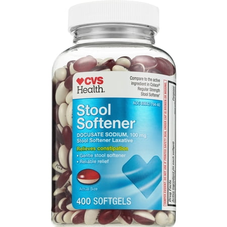 CVS Regular Strength Stool Softener, Docusate Sodium 100 mg, softgels, 400 Count