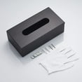 thumbnail image 6 of RVKXHD Rectangular Tissue Box Cover Tissue Box Holder Napkin Holder Tissue Storage Box Facial Tissue Holder Bedroom Nightstand Office Dresser-Stainless Steel Matte Black, 6 of 18
