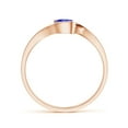 thumbnail image 2 of ANGARA Natural Semi Bezel-Set Solitaire Round Tanzanite Bypass Ring in 14K Rose Gold for Women (Size-5mm) | December Birthstone, Birthday, Anniversary, Jewelry Gift for Women | Natural Tanzanite Ring, 2 of 9